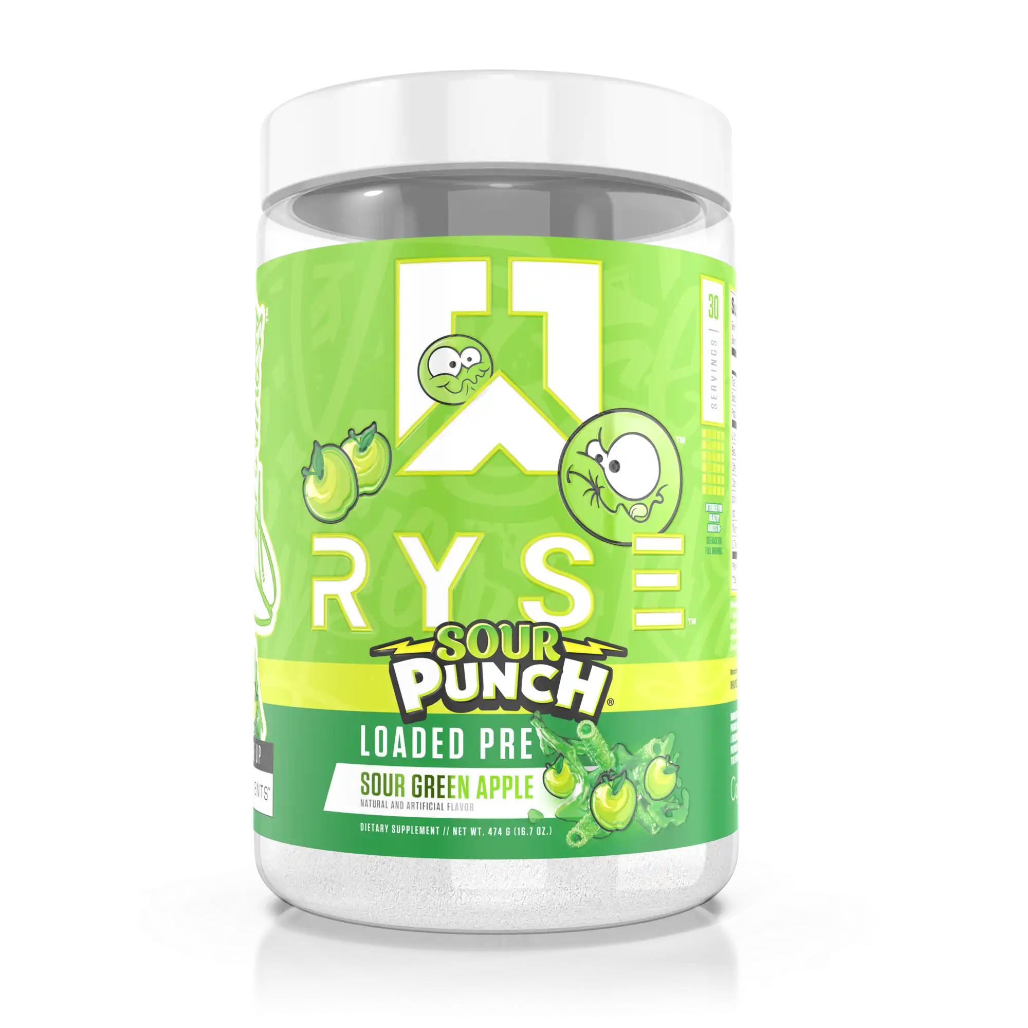 RYSE Loaded Pre - 420g / Sour Green Apple - Pre-Workout Powder