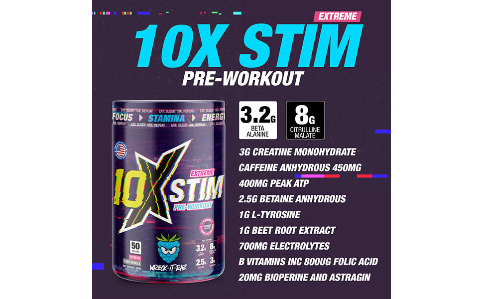 10X Athletic STIM - Pre-Workout Powder