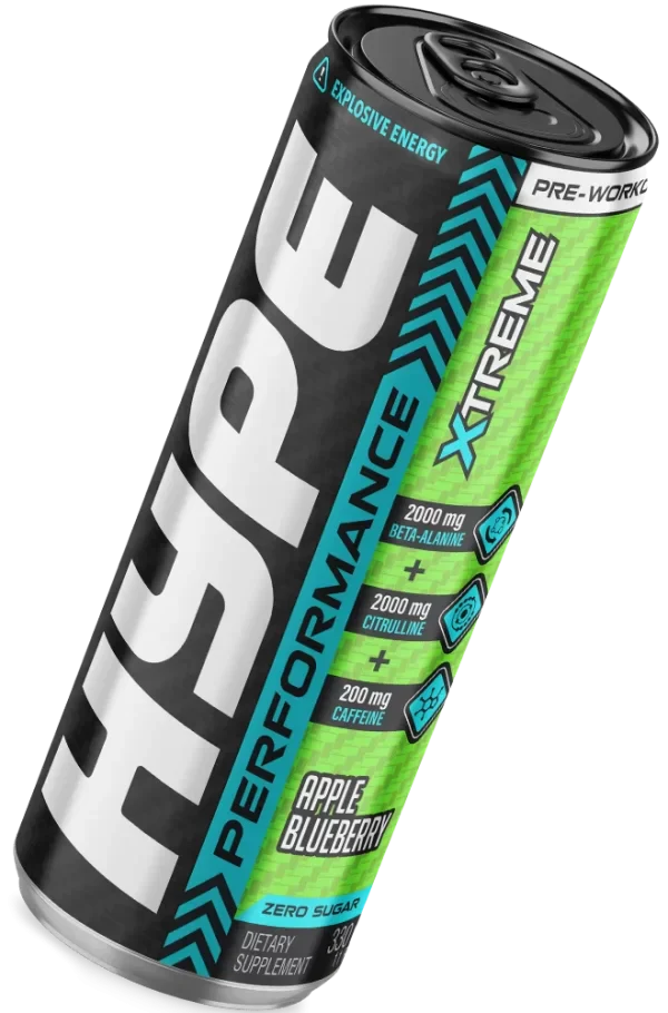 HYPE Pre Workout RTD - 24x330ml / Apple & Blueberry - Pre-Workout Ready-to-Drinks