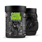 Zoomad Labs Caretaker dietary supplement container with bulldog in suit design for muscle mass
