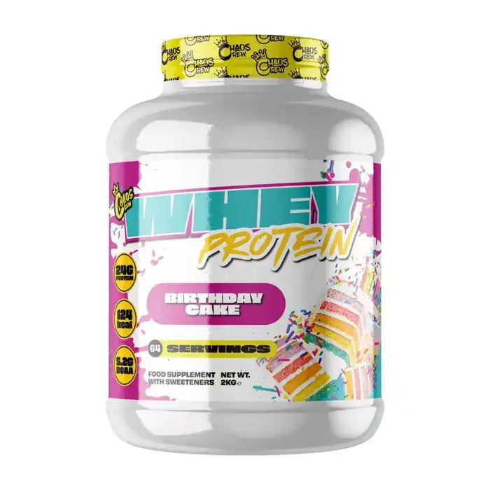Chaos Crew Whey Protein 2kg - 1.8kg / Birthday Cake - Whey Protein Powder