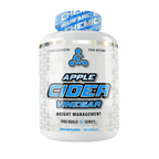 White plastic bottle of Chemical Warfare Apple Cider Vinegar capsules for blood sugar levels
