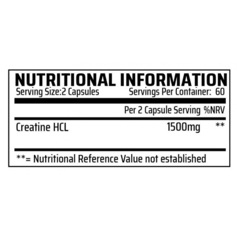 Chemical Warfare CRE-HCL - 120 Caps - Creatine Capsules