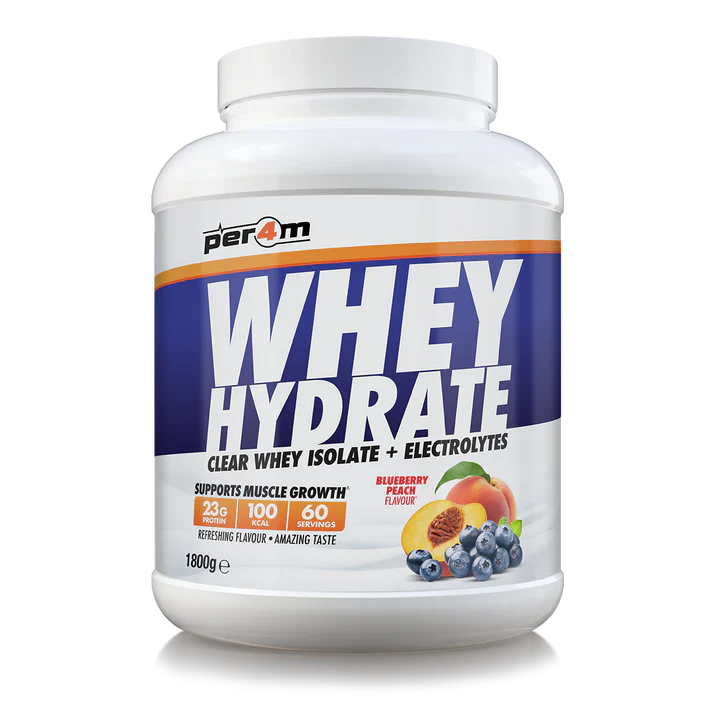Per4m Clear Whey Hydrate | Light Refreshing Protein with Electrolytes - 1.8kg / Blueberry Peach - Clear Whey Protein