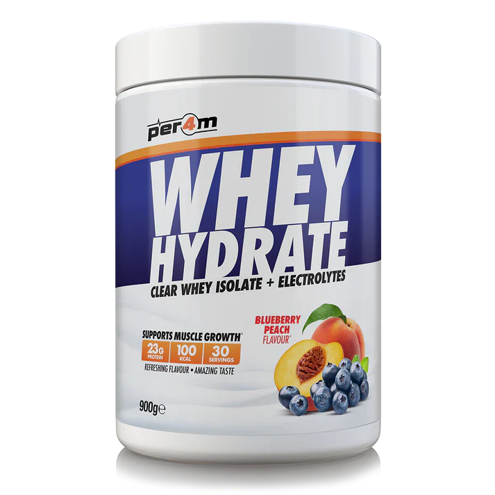 Per4m Clear Whey Hydrate | Light Refreshing Protein with Electrolytes - 900g / Blueberry Peach - Clear Whey Protein