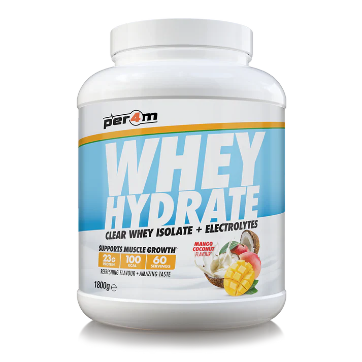 Per4m Clear Whey Hydrate | Light Refreshing Protein with Electrolytes - 1.8kg / Mango Coconut - Clear Whey Protein