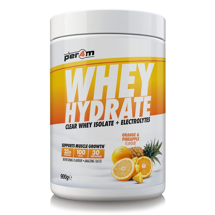 Per4m Clear Whey Hydrate | Light Refreshing Protein with Electrolytes - 900g / Orange and Pineapple - Clear Whey