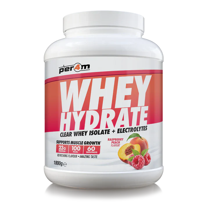 Per4m Clear Whey Hydrate | Light Refreshing Protein with Electrolytes - 1.8kg / Raspberry Peach - Clear Whey Protein
