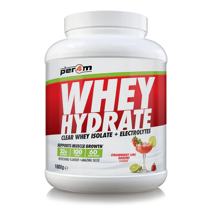 Per4m Clear Whey Hydrate | Light Refreshing Protein with Electrolytes - 1.8kg / Strawberry Lime Daiquiri - Clear Whey