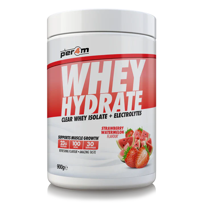 Per4m Clear Whey Hydrate | Light Refreshing Protein with Electrolytes - 900g / Strawberry Watermelon - Clear Whey