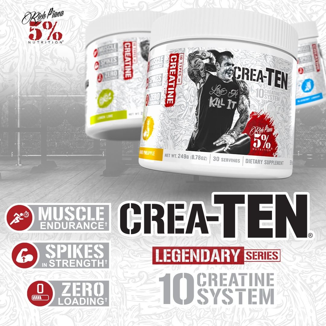 Rich Piana 5% Nutrition CREA-TEN Legendary Series 225g