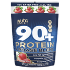 NutriSport 90 + Protein 4 Phase Blend - 1Kg / Strawberry - Protein Blend Powder (Whey Protein Concentrate Whey Protein