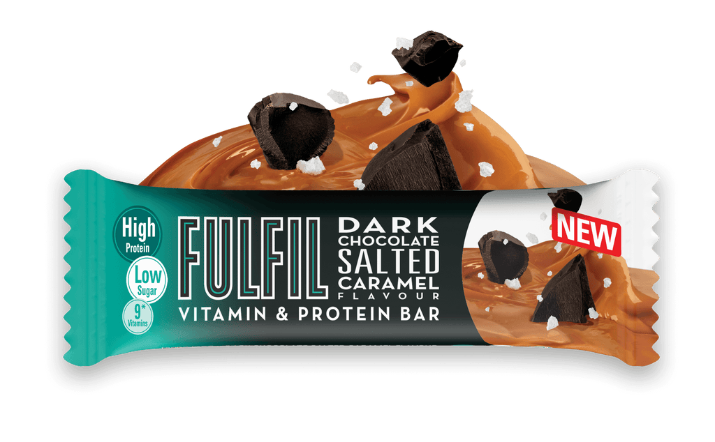 Fulfil Nutrition Vitamin & Protein Bar - 15x55g / Dark Salted Caramel - Protein Bars
