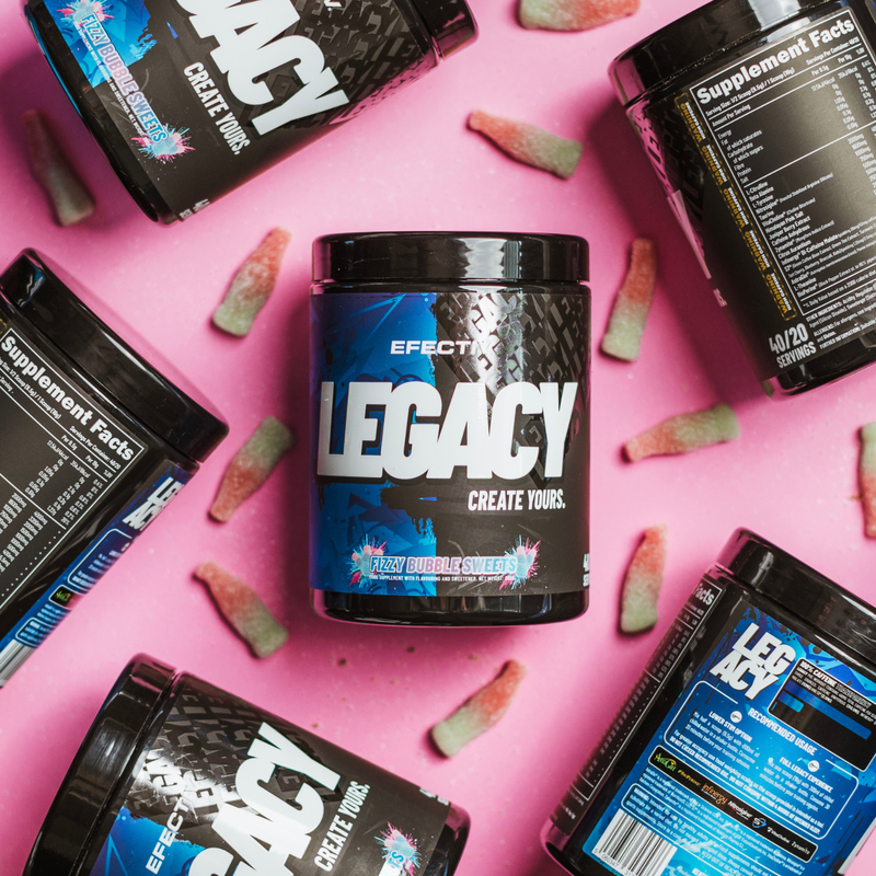 Efectiv Nutrition LEGACY Pre-Workout - 380g / Fizzy Bubble Sweets - Pre-Workout Powder