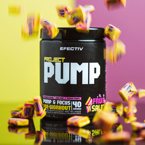 Efectiv Nutrition Project Pump - 440g / Fruit Salad - Pre-Workout Powder
