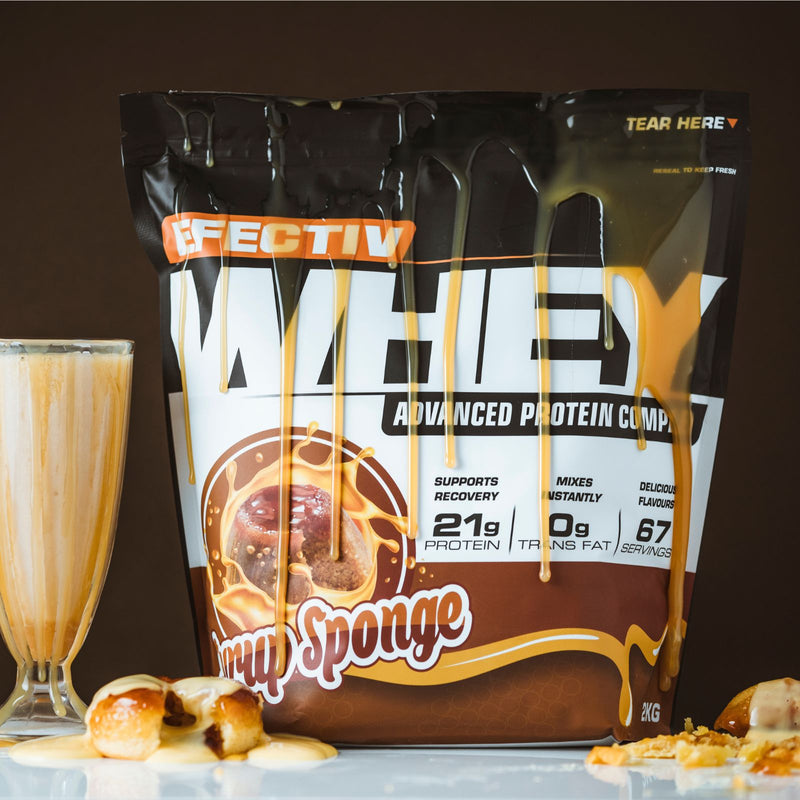 Efectiv Nutrition Whey Protein with highly bioavailable whey, 21g protein, zero trans fat