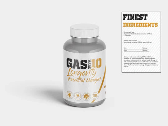 Gas Mark 10 Longevity Essential Omegas 90 Caps Vitamins & Minerals
