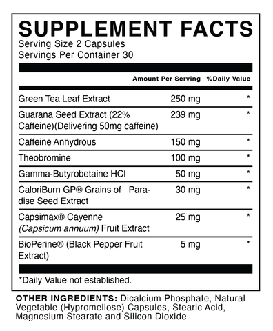 Raw Nutrition Essential Fat Burner - 60 Caps - Weight Loss Support Capsules