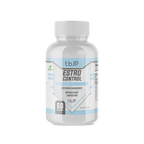 White bottle of Trained By JP Estro Control supporting estrogen and promoting hormonal balance