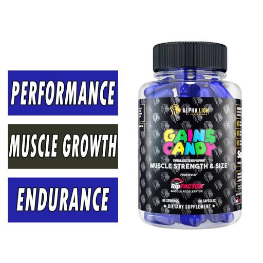Alpha Lion Gains Candy RipFactor - 60 Caps - Muscle Growth Accelerator Capsules