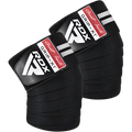 RDX Gym Knee Wraps Plus - White/Black - Knee Wraps
