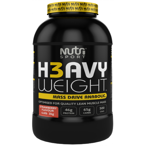 NutriSport H3avyweight Whey Protein Complex - 3kg / Strawberry - Whey Protein Powder