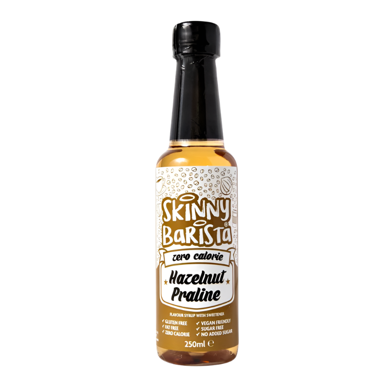 Skinny Barista zero-calorie hazelnut praline syrup for sugar free coffee or free coffee syrup