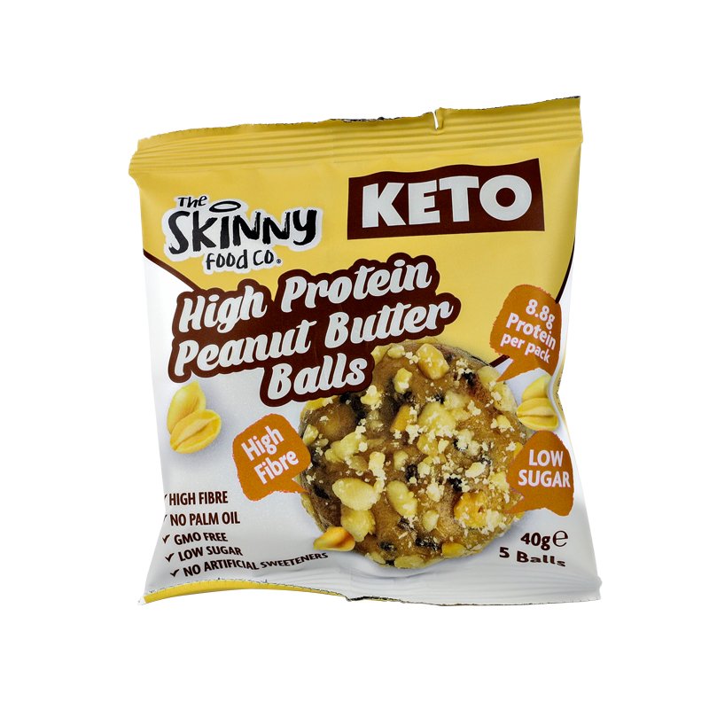 The Skinny Food Co High Protein Keto Balls - 10x40g / Peanut Butter - Protein Balls