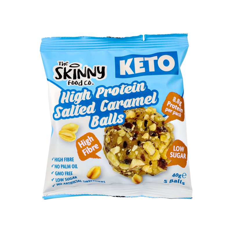 The Skinny Food Co High Protein Keto Balls - 10x40g / Salted Caramel - Protein Balls