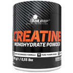 Black and white Olimp Sport Nutrition Creatine Monohydrate Powder 250g for muscle strength