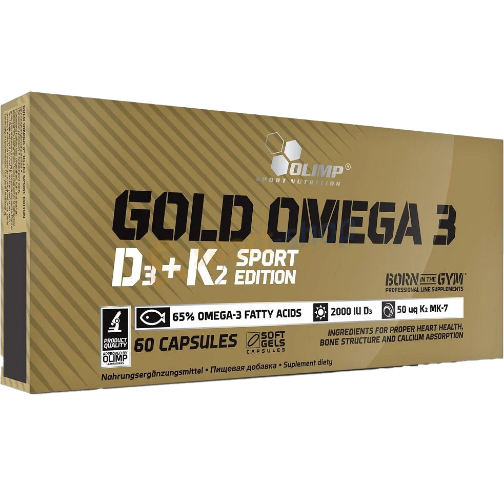 Olimp Sport Nutrition Gold Omega 3 D3 + K2 - 60 Caps - Omega Capsules