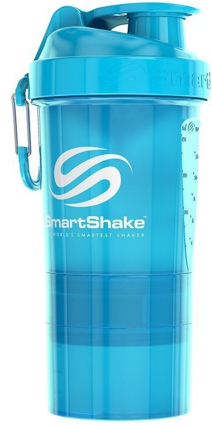 Smartshake O2Go Shaker - 600ml / Neon Blue - Shaker Bottle (Less Than 2 Litres)