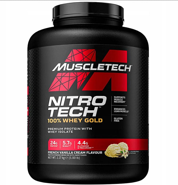 Muscletech Nitro Tech 100% Whey Gold - 2.27kg / Vanilla Cream - Whey Protein Powder