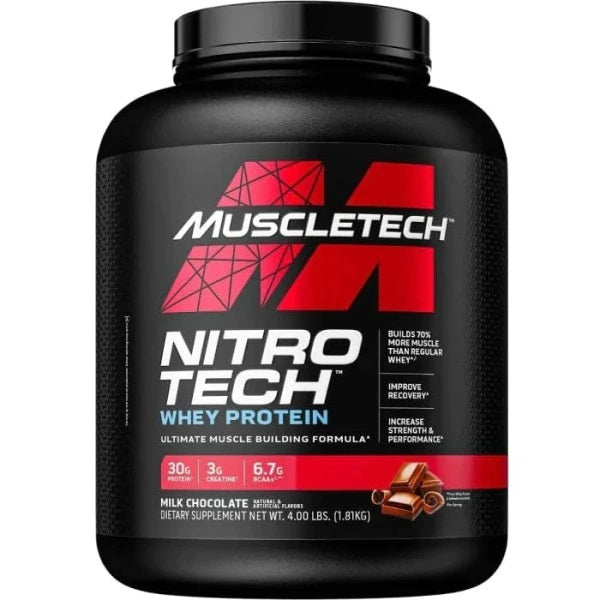 Muscletech Nitro Tech - 1.8kg / Milk Chocolate - Whey Protein Powder