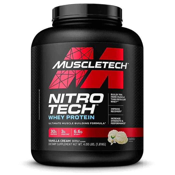 Muscletech Nitro Tech - 1.8kg / Vanilla - Whey Protein Powder