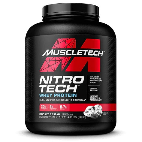 Muscletech Nitro Tech - 1.8kg / Cookies & Cream - Whey Protein Powder
