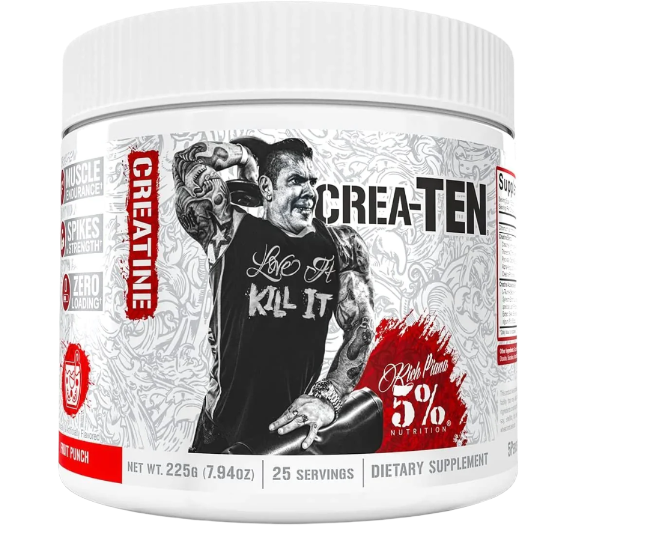 Rich Piana 5% Nutrition CREA-TEN Legendary Series - Creatine Powder