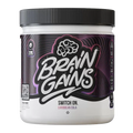 White Brain Gains Switch On container with Caribbean Cola flavor powder and brain icon