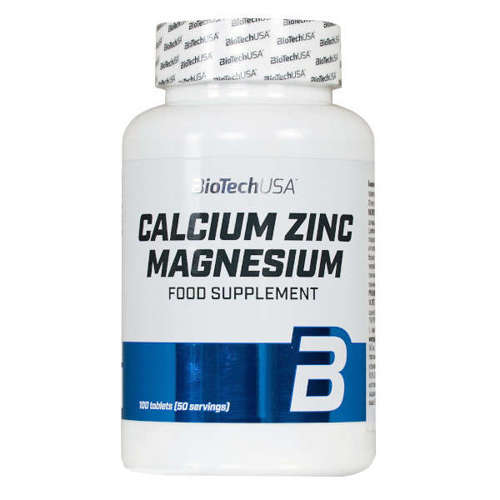 BioTech USA Calcium Zinc Magnesium - 100 Tablets