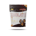 Sealed pouch of CNP Isolate whey protein isolate in Chunky Monkey flavor with essential amino acids