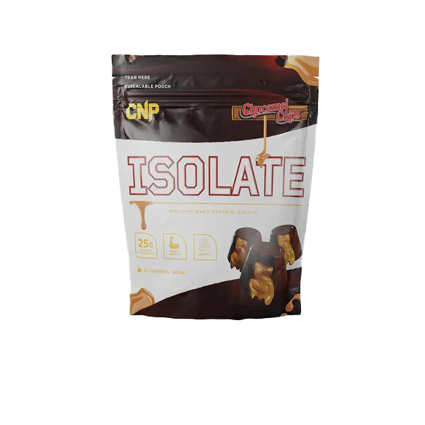 CNP Isolate caramel core whey protein isolate pouch with essential amino acids