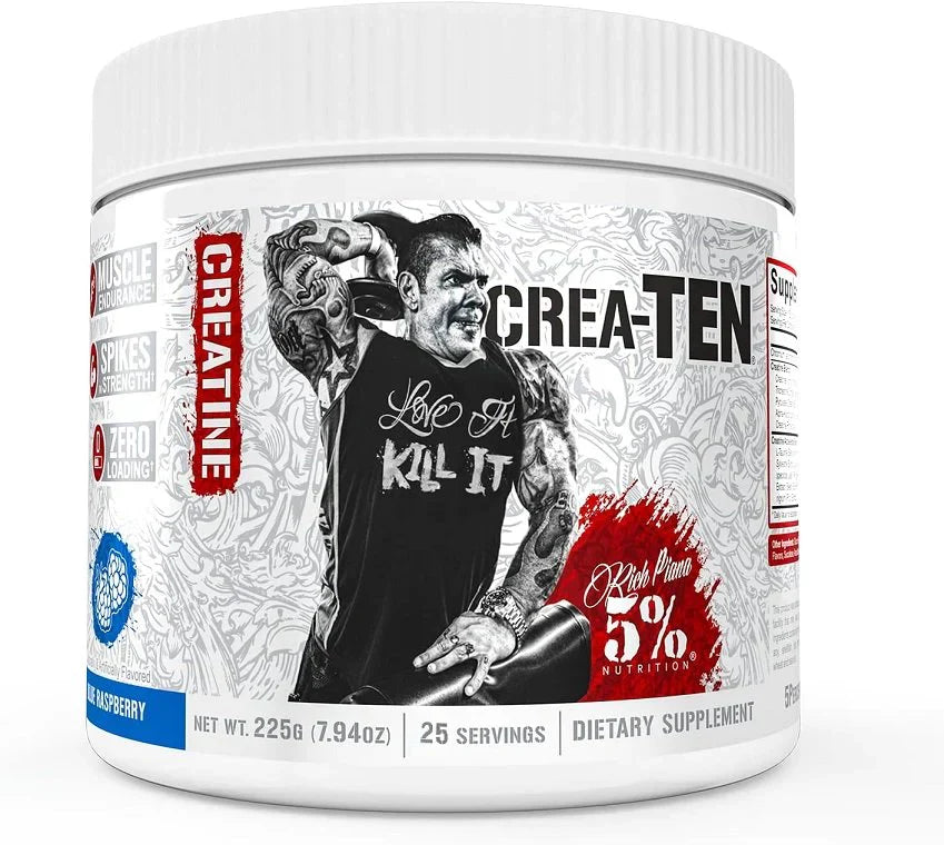 Rich Piana 5% Nutrition CREA-TEN Legendary Series - 225g / Blue Raspberry - Creatine Powder