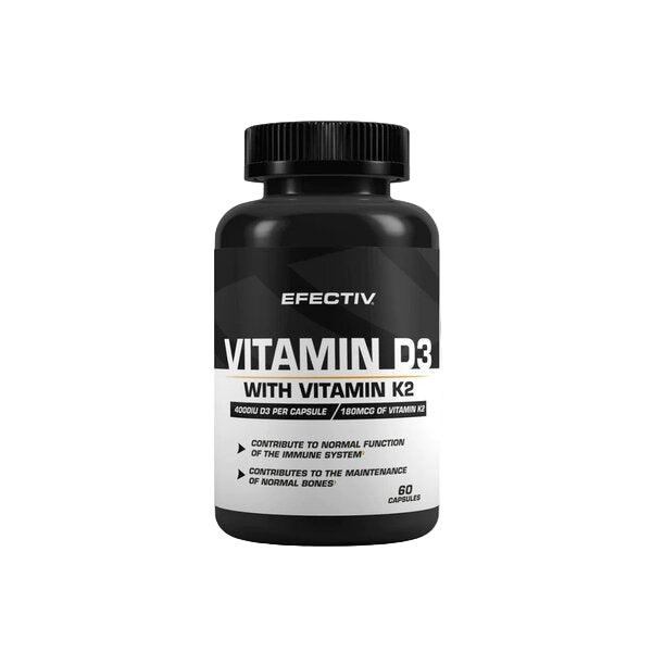 Efectiv Nutrition Vitamin D3 with K2 60 Caps - MyGymSupplements