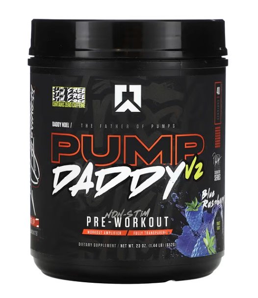 RYSE Pump Daddy V2 Non-Stim Pre-Workout - 650g / Blue Raspberry - Pre-Workout Powder
