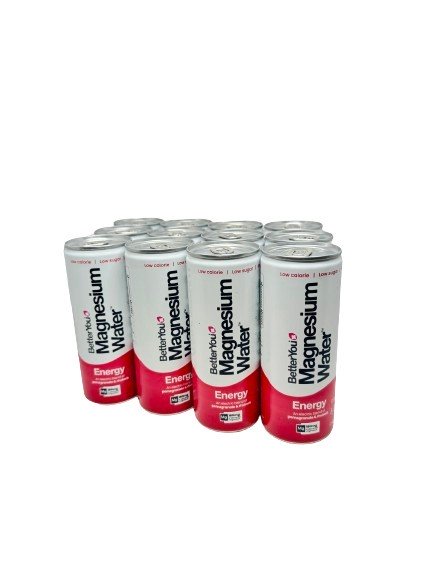 BetterYou Magnesium Water Energy - 12x250ml / Pomegranate & Rhubarb - Energy Ready-To-Drinks
