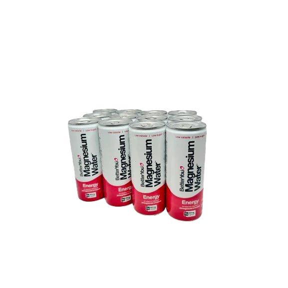 BetterYou Magnesium Water Energy - 12x250ml / Pomegranate & Rhubarb - Energy Ready-To-Drinks