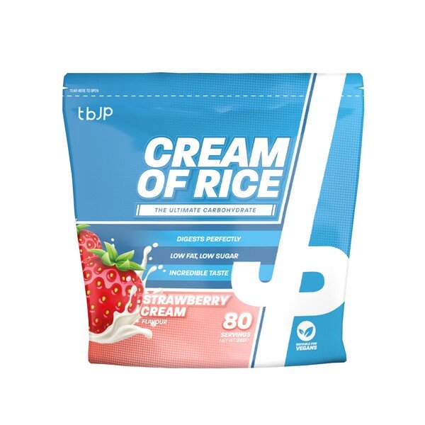 Trained By JP Cream Of Rice - 2kg / Strawberries & Cream - Cream of Rice Powder