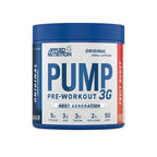 Blue and white Applied Nutrition Pump 3G pre-workout supplement tub product image