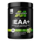 Muscletech Platinum EAA sour apple flavor supports protein synthesis and replenishes electrolytes