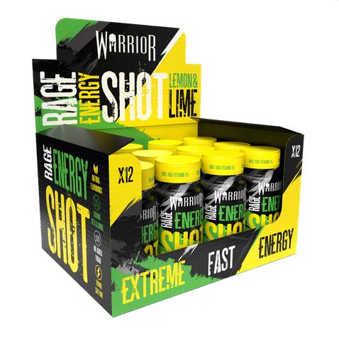 Warrior RAGE Energy Shots - 12x60ml / Lemon Lime - Pre-Workout Shots